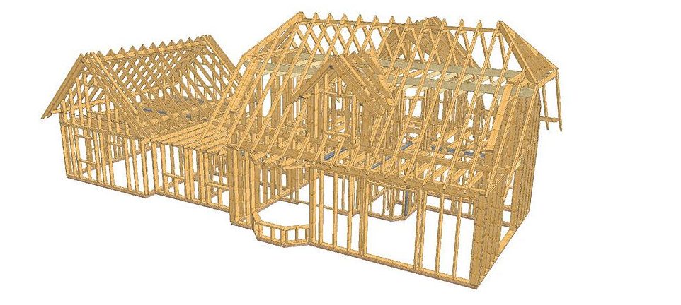 3D-Planung eines Holzrahmenbaus