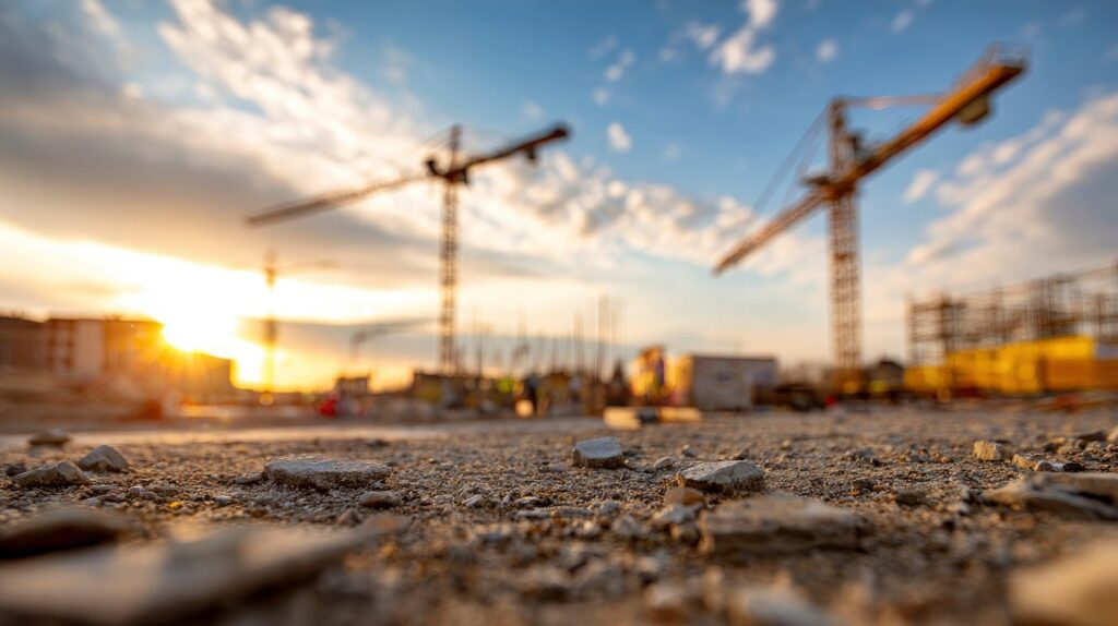 Kräne auf einer Baustelle